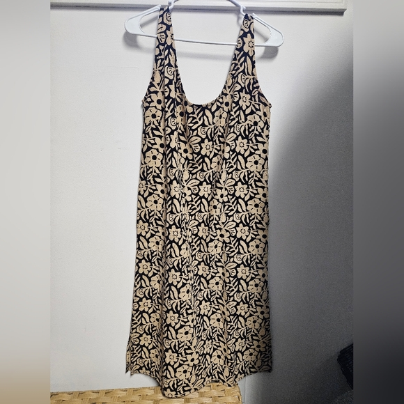 Po-Em Floral Black and Tan Dress XS - Picture 1 of 2